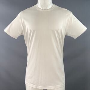 GIVENCHY Size XXS White Logo Cotton Silk Crew Neck T-shirt